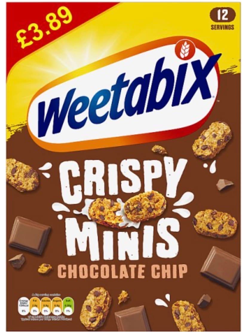 Weetabix Crispy Minis Chocolate Chip PMP £3.89