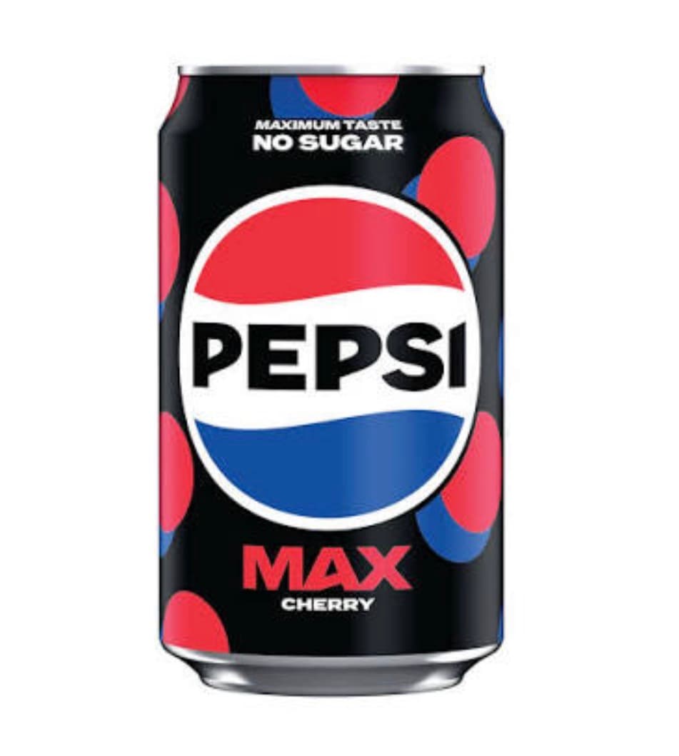 Pepsi Max Cherry No Sugar Cola Can 330ml