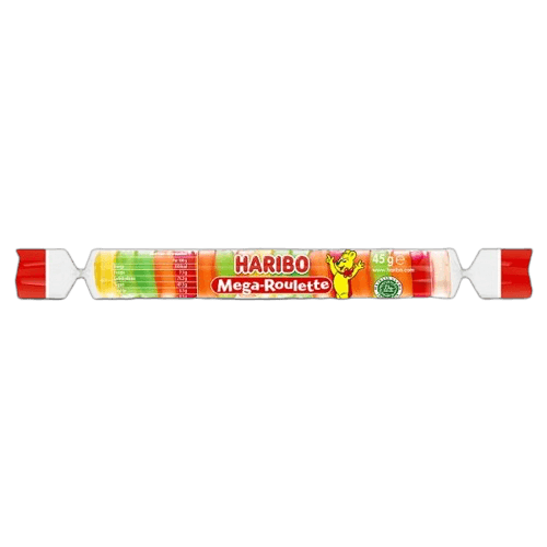 HARIBO Mega-Roulette Jelly Fruit Sweets Fun Size Pack 45g