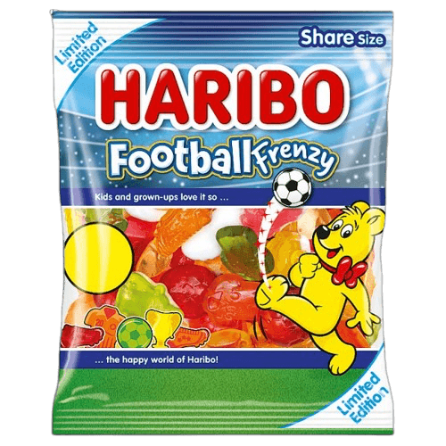 HARIBO Limited Edition Football Frenzy Sweets Sharing Bag 140g