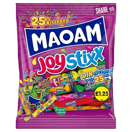 MAOAM Joystixx Fruit & Cola Flavour Chewy Sweets Sharing Bag 140g