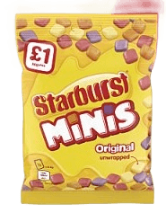 Starburst Minis Vegan Chews Sweets Pouch Bag 125g