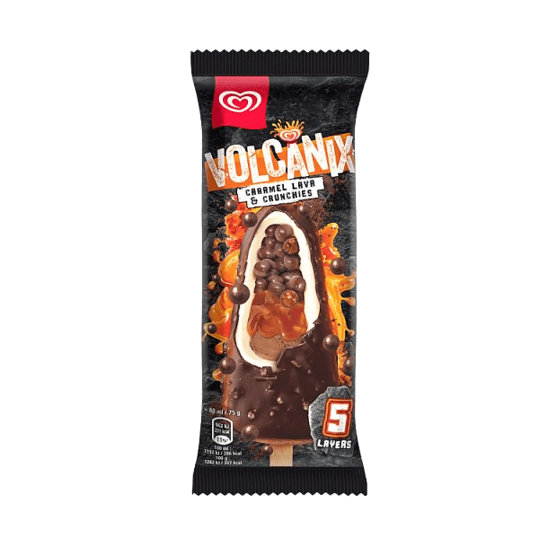 Wall's Volcanix Caramel Lava & Crunchies Ice Cream Stick 80ml