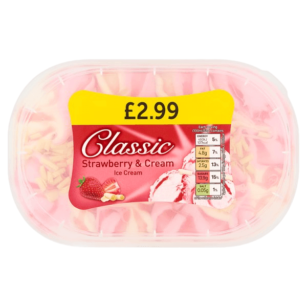 Classic Strawberry & Cream Ice Cream 474g
