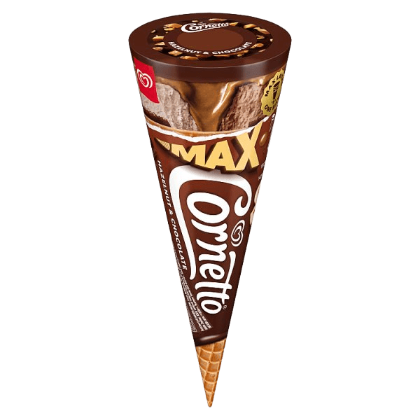 Cornetto MAX Hazelnut & Chocolate Ice Cream Cone