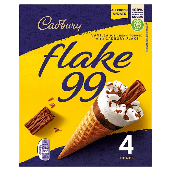 Cadbury Flake 99 Cones 4 x 125ml