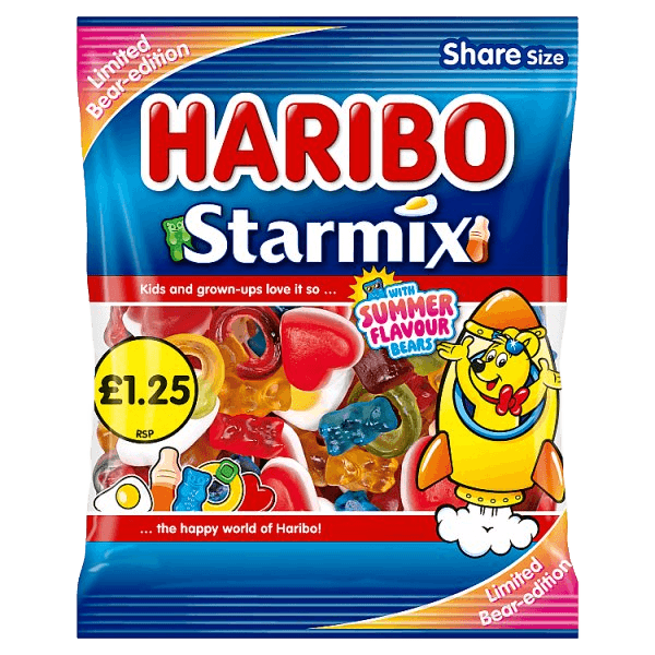HARIBO Starmix Fruit & Cola Flavour Jelly & Foam Sweets Sharing Bag