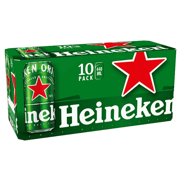 Heineken Original Premium Lager Beer 5% ABV Cans 10x440ml