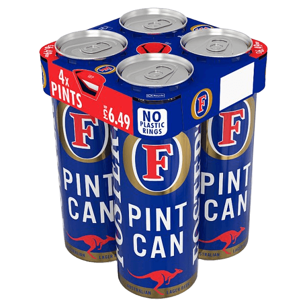 Foster's Beer Lager Multipack Pint Can 4 x 568ml