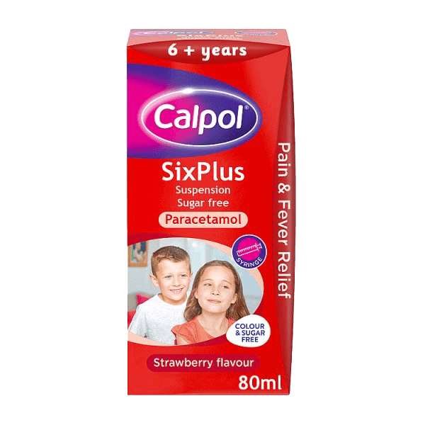 Calpol SixPlus Sugar-Free Suspension Paracetamol 6+ Years 80ml